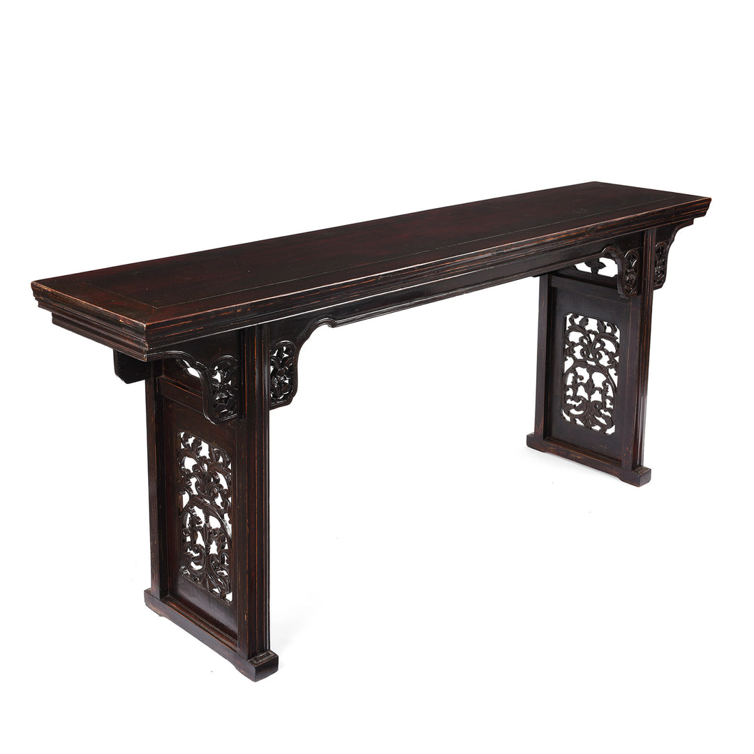 Burgundy Lacquered Chinese Altar Table - 19thC | Indigo Antiques