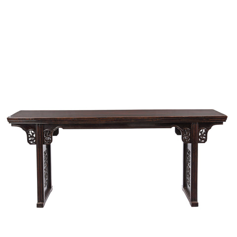 Burgundy Lacquered Chinese Altar Table - Ca 1900