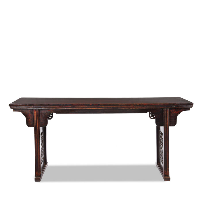 Burgundy Lacquered Chinese Altar Table - 19thC | Indigo Antiques