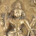 Bronze Votive Panel of Virabhadra From Deccan - 18th Century