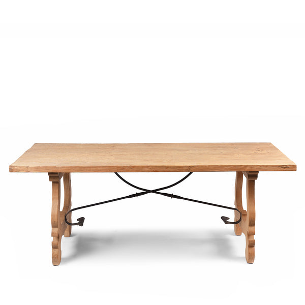 Bleached Elm Door Dining Table