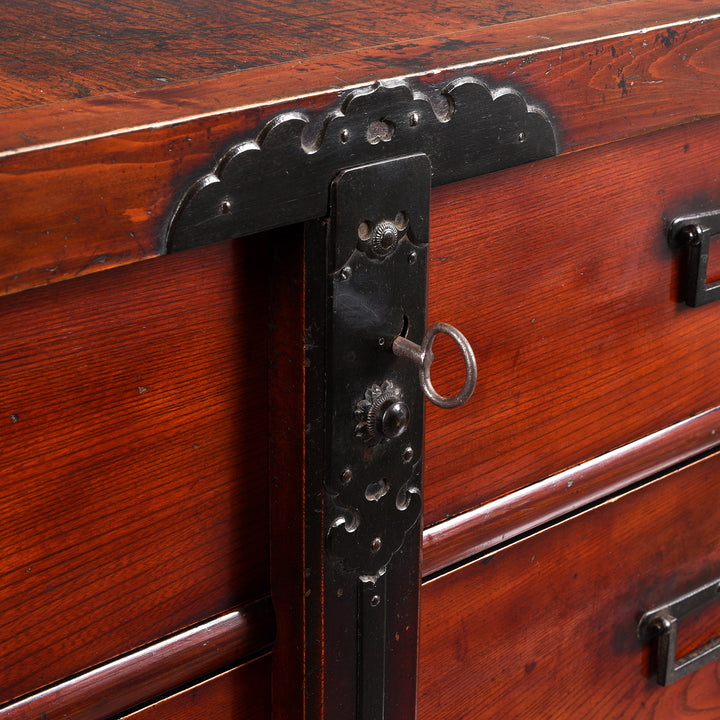 Key Detail From Antique Bo Dansu From Japan Meiji Period  | Indigo Antiques