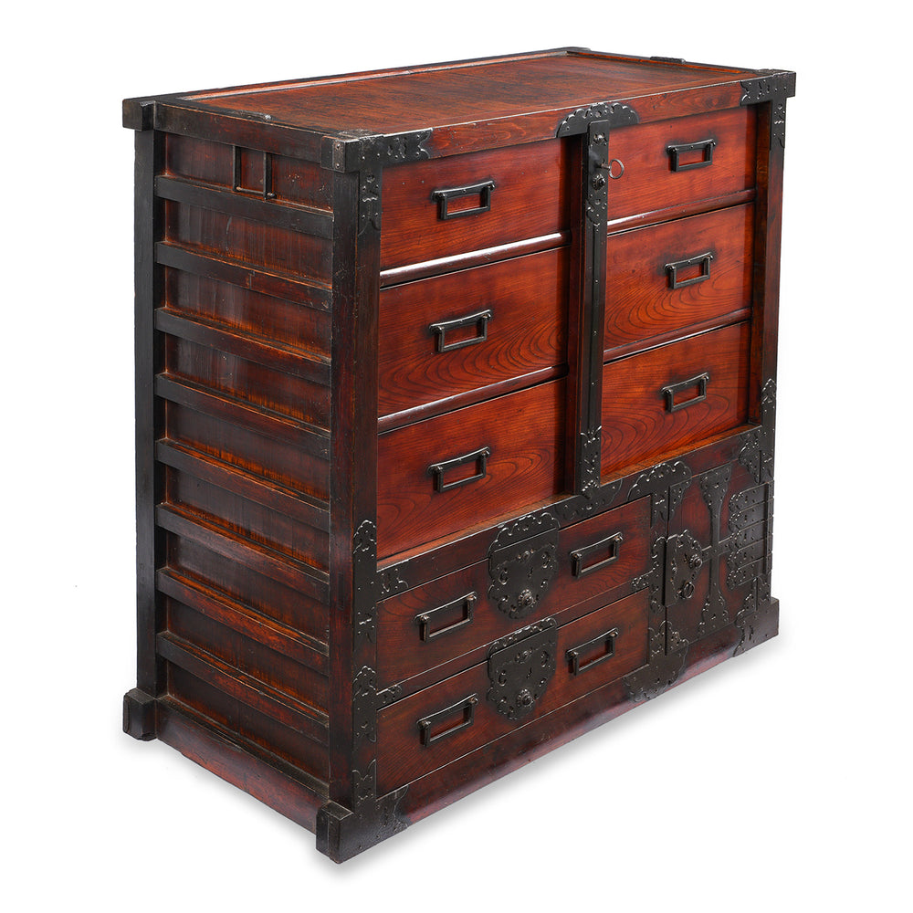 Angled View Of Antique Bo Dansu From Japan Meiji Period  | Indigo Antiques