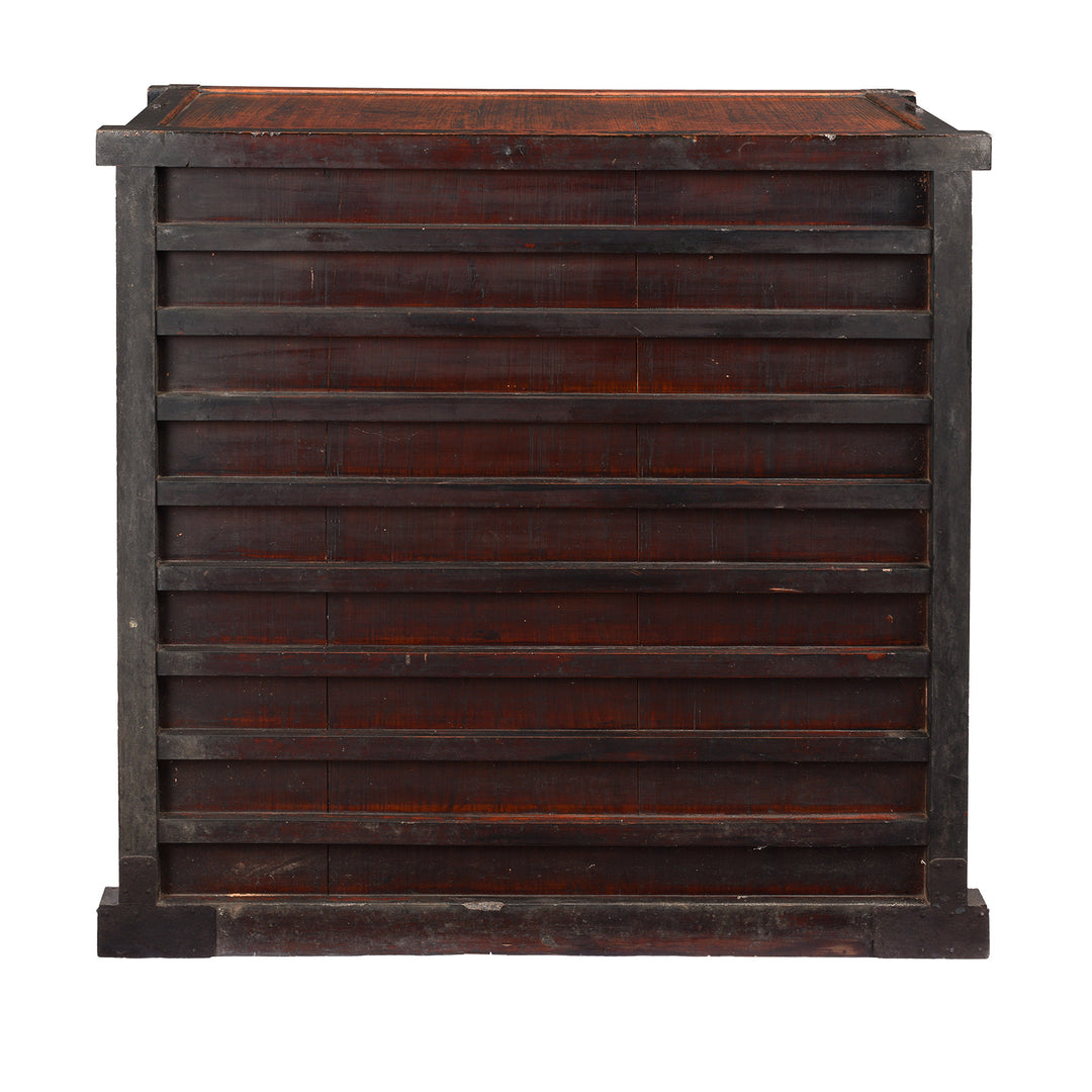 Back Of Antique Bo Dansu From Japan Meiji Period  | Indigo Antiques