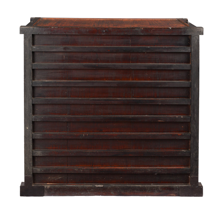 Back Of Antique Bo Dansu From Japan Meiji Period  | Indigo Antiques
