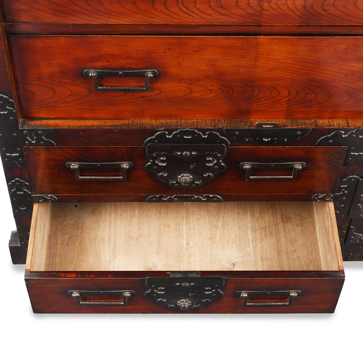 Top Down View Of Antique Bo Dansu From Japan Meiji Period  | Indigo Antiques