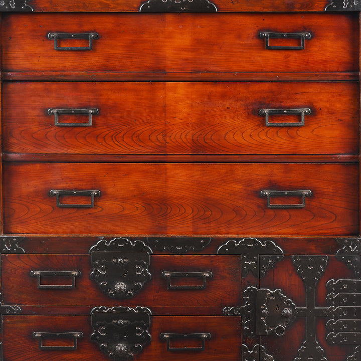 No Locking Bar View Of Antique Bo Dansu From Japan Meiji Period  | Indigo Antiques