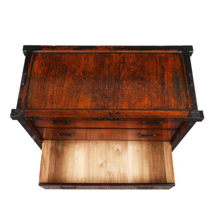 Top Down View Of Antique Bo Dansu From Japan Meiji Period  | Indigo Antiques