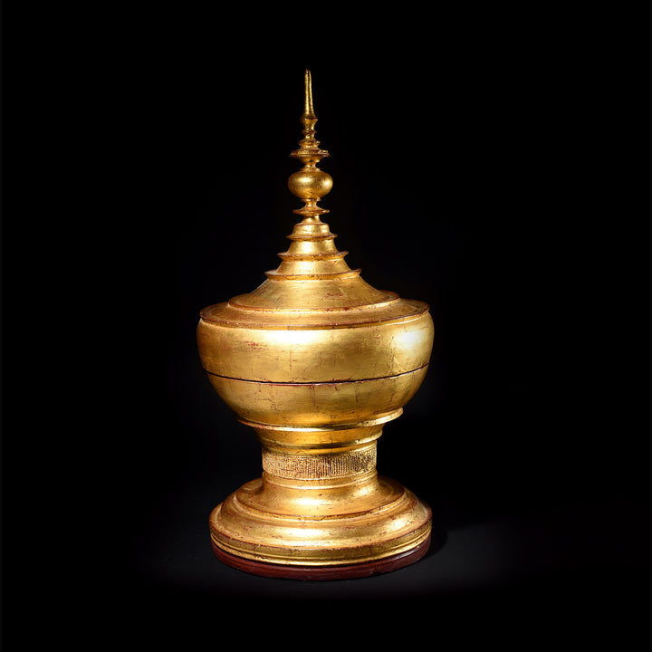Gilt Burmese Hsun-Ok Bowl on Stand - Late 19th Century