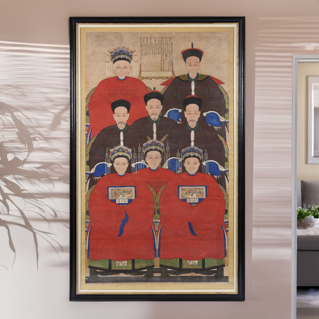 Antique Ancestor Painting - Watercolour on Paper - 19th Century | Indigo Antiques