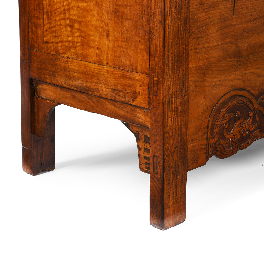 Leg Detail From Antique Chinese Elm Compound Cabinet From Peking - 19th Century | Indigo Antiques