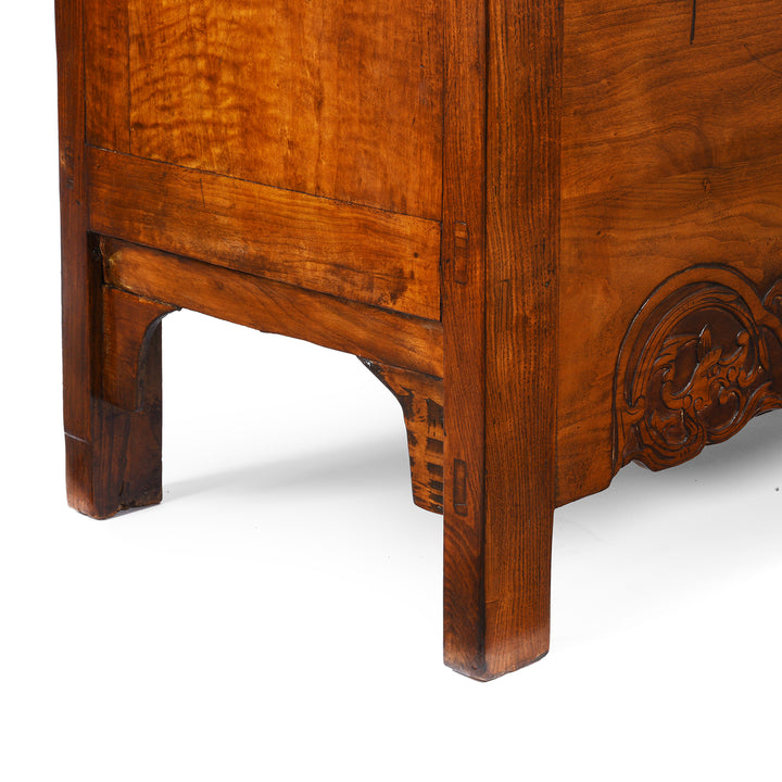 Leg Detail From Antique Chinese Elm Compound Cabinet From Peking - 19th Century | Indigo Antiques