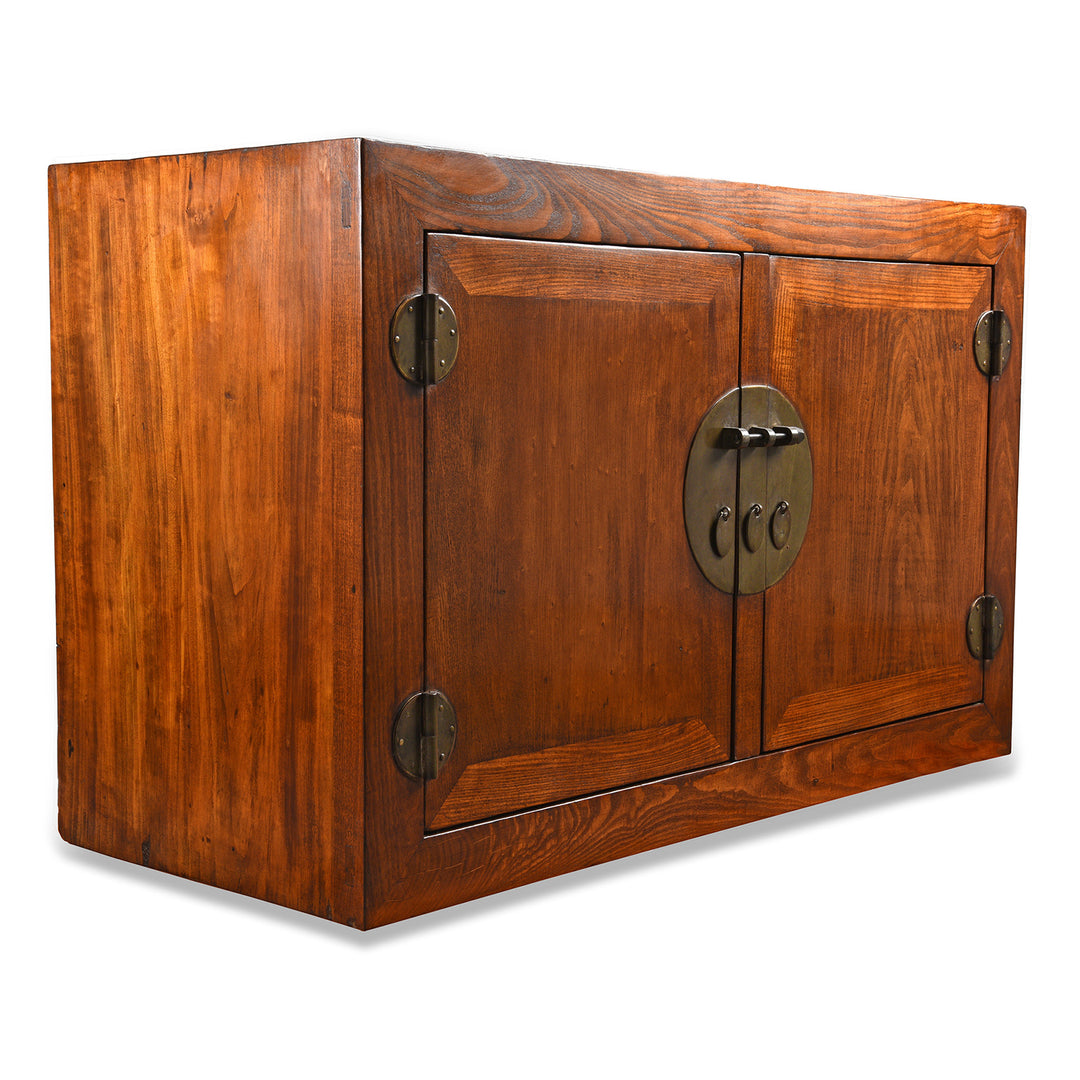Hat Box Detail From Antique Chinese Elm Compound Cabinet From Peking - 19th Century | Indigo Antiques