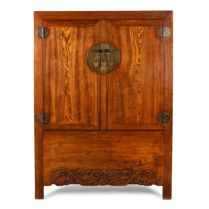 Top Section Removed View Of Antique Chinese Elm Compound Cabinet From Peking - 19th Century | Indigo Antiques