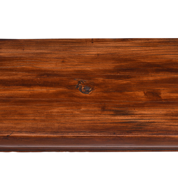 Surface Detail From Antique Red Elm Altar Table From Jiangsu - 19th Century | Indigo Antiques