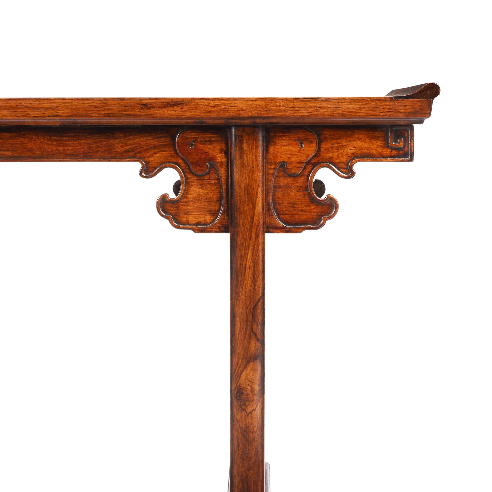 Corner Detail From Antique Chinese Huali Altar Table | indigo Antiques