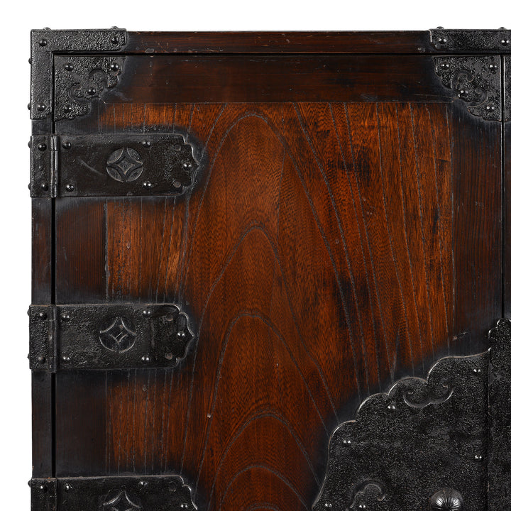 Metalwork Detail From Reproduction Korean Medicine Cabinet | Indigo Antiques