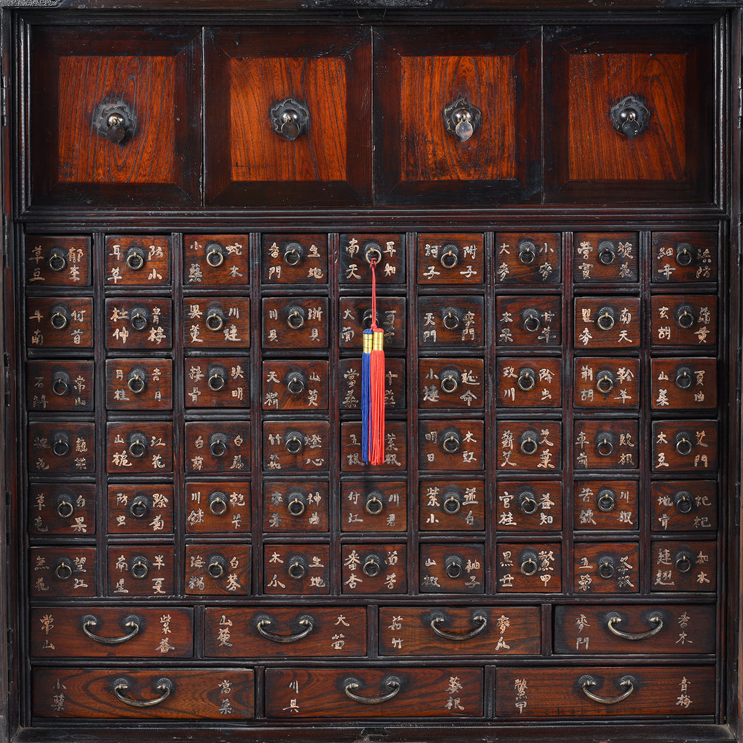 Inside Of Reproduction Korean Medicine Cabinet | Indigo Antiques