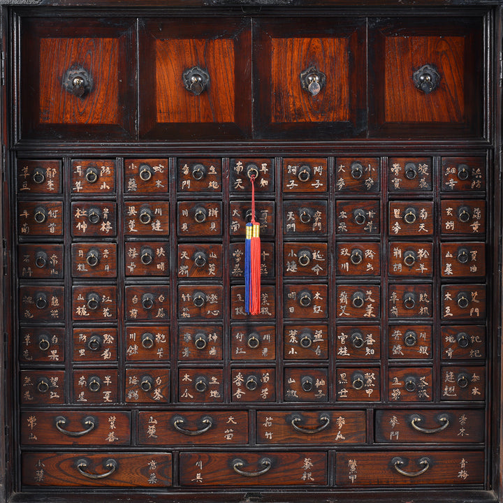 Inside Of Reproduction Korean Medicine Cabinet | Indigo Antiques
