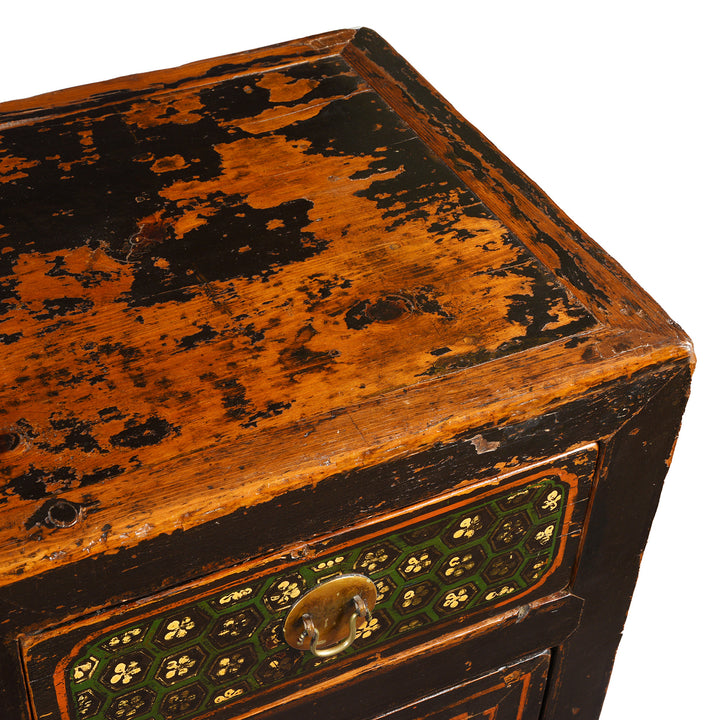 Detail FromAntique Black Painted Mongolian Sideboard | Indigo Antiques