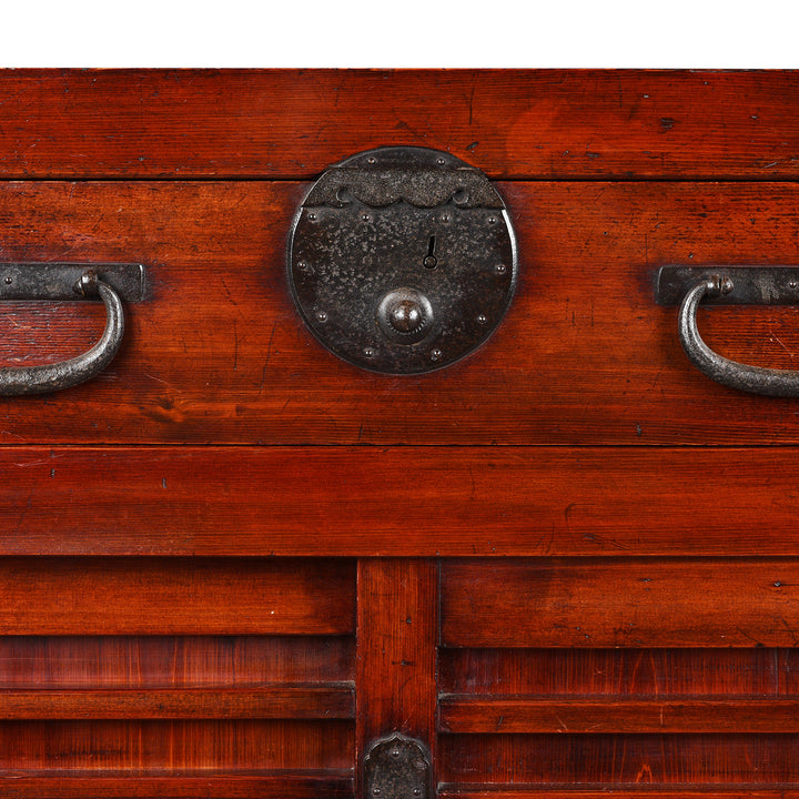 Detail From Antique Japanese Choba Dansu From Gifu | Indigo Antiques