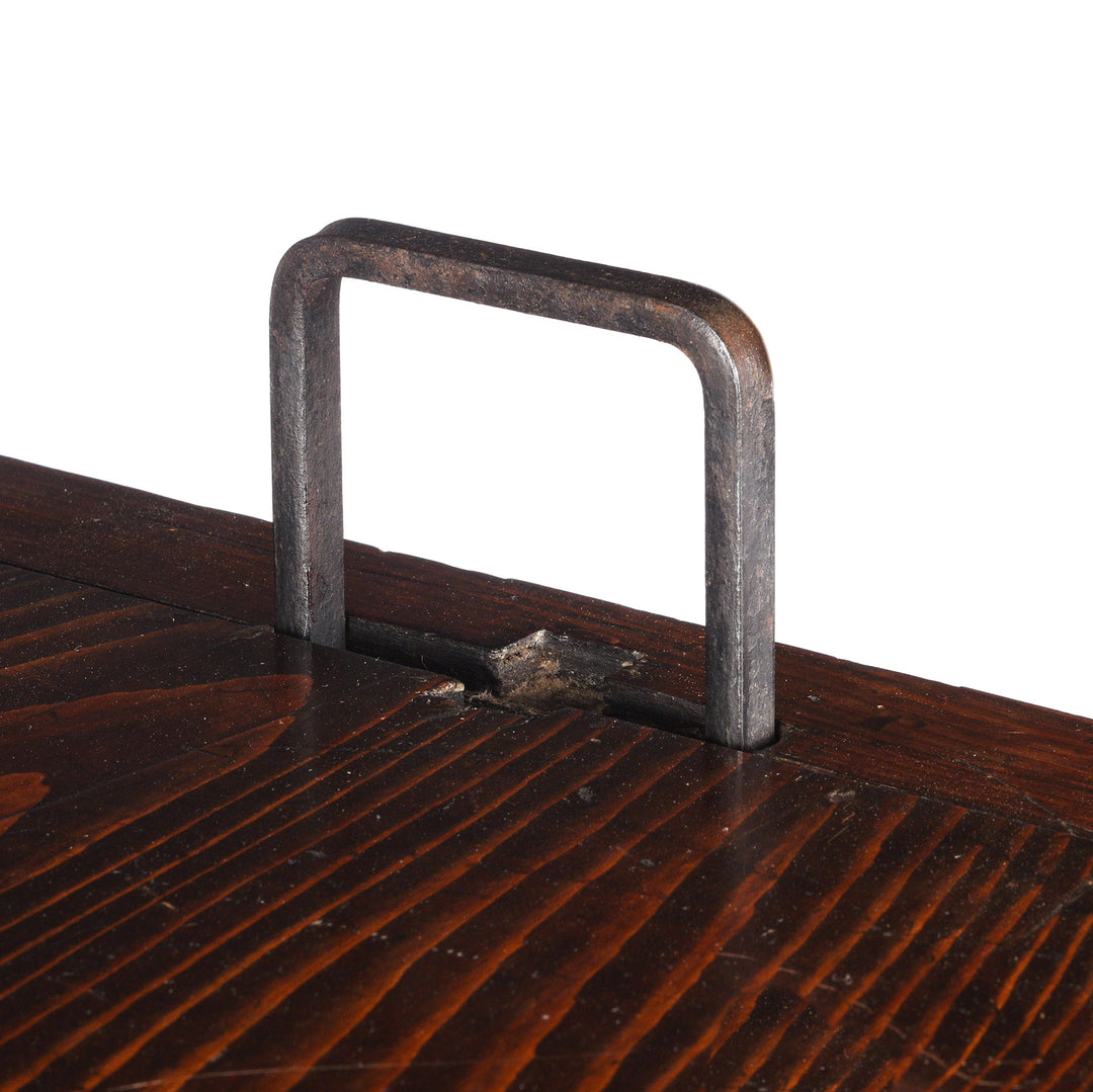 Handle Detail From Antique Japanese Choba Dansu From Gifu | Indigo Antiques