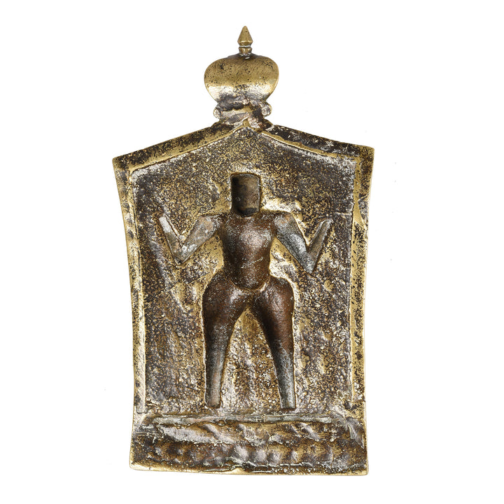 Back Of Antique Bronze Votive Panel Of Virabhadra From Deccan - 19th Century | Indigo Antiques