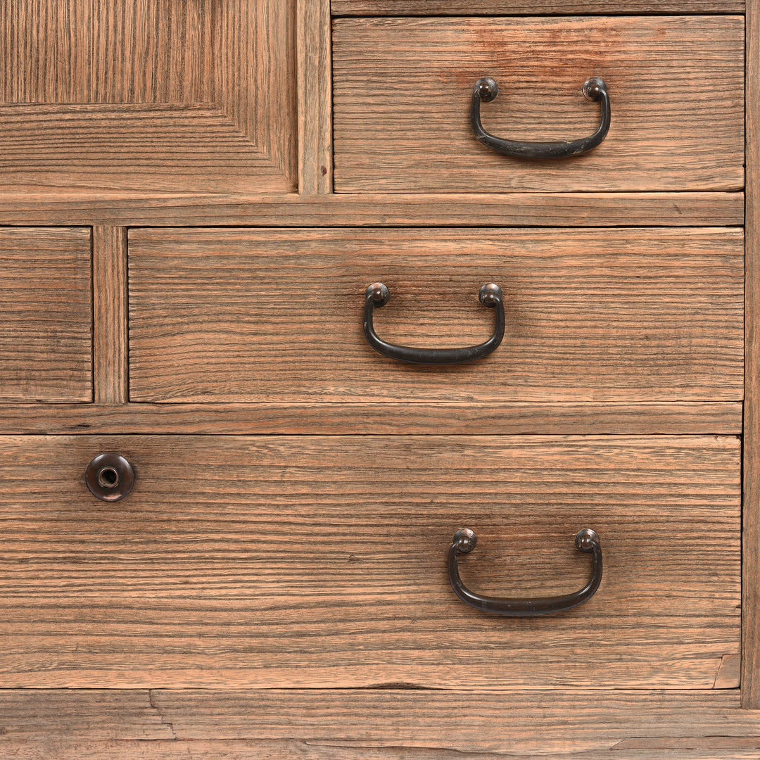 Handles Detail From Antique Japanese Tea Chest Dansu | Indigo Antiques