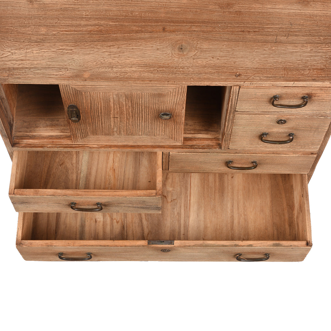 Drawer Detail From Antique Japanese Tea Chest Dansu | Indigo Antiques