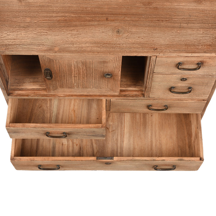 Drawer Detail From Antique Japanese Tea Chest Dansu | Indigo Antiques