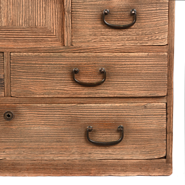 Detail From Antique Japanese Tea Chest Dansu | Indigo Antiques