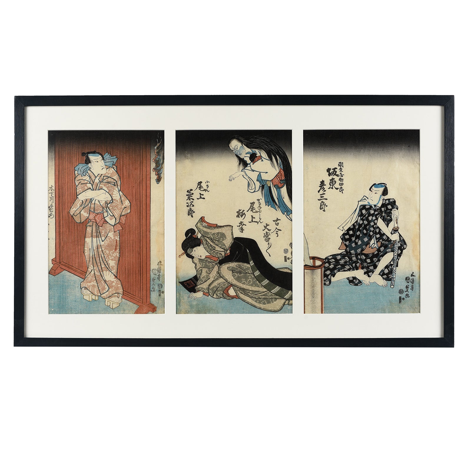 Framed Japanese Woodblock Print by Utagawa Kunisada - Edo Period Framed Japanese Woodblock Print by Utagawa Kunisada - Edo Period