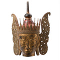 Large Gilt Burmese Crowned Buddha Head - Ca 1960