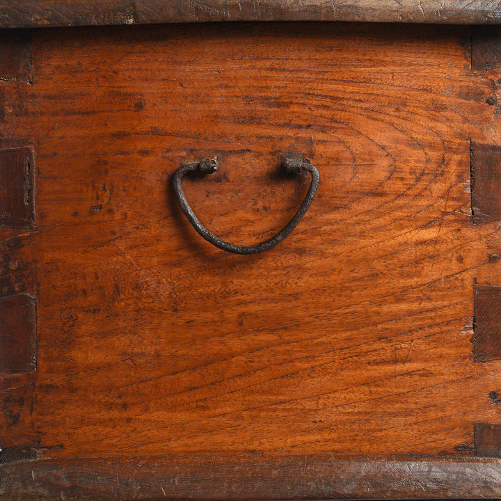Handle Detail From Antique Painted Indonesian Chest | Indigo Antiques
