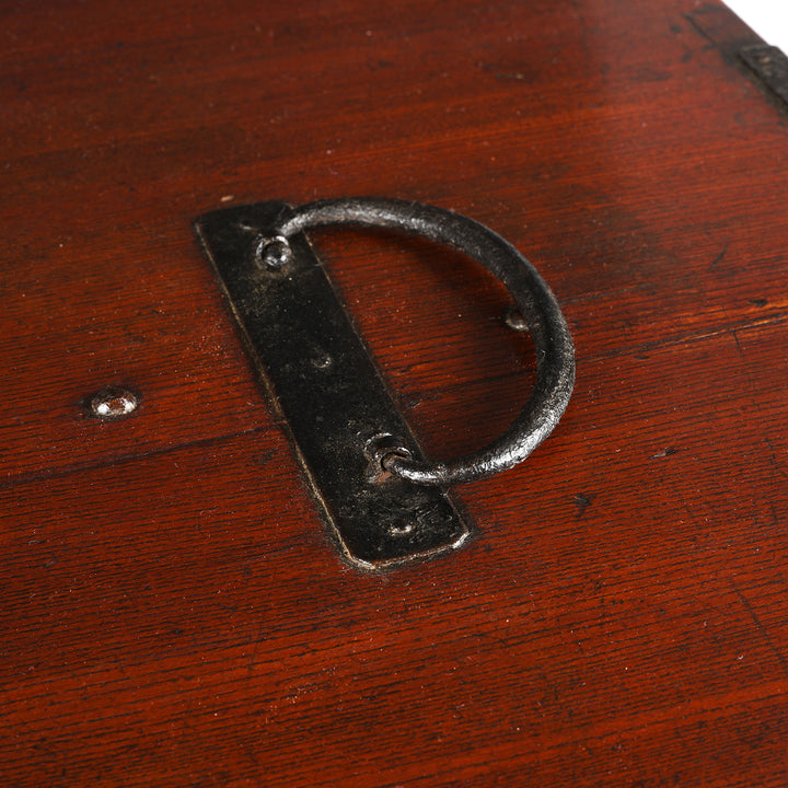 Handle Detail From Antique Japanese Kakesuzuri Funa Dansu From Sado Island | Indigo Antiques
