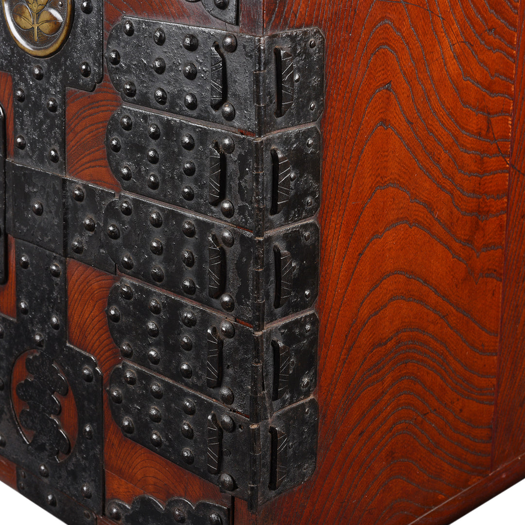 Detail From Antique Japanese Kakesuzuri Funa Dansu From Sado Island | Indigo Antiques