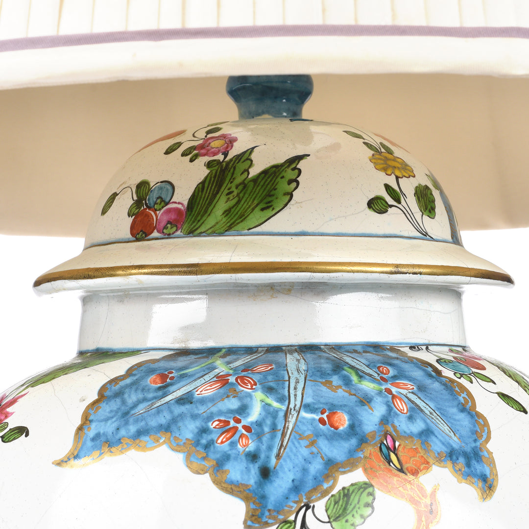 Vintage Temple Jar Lamp With Shade