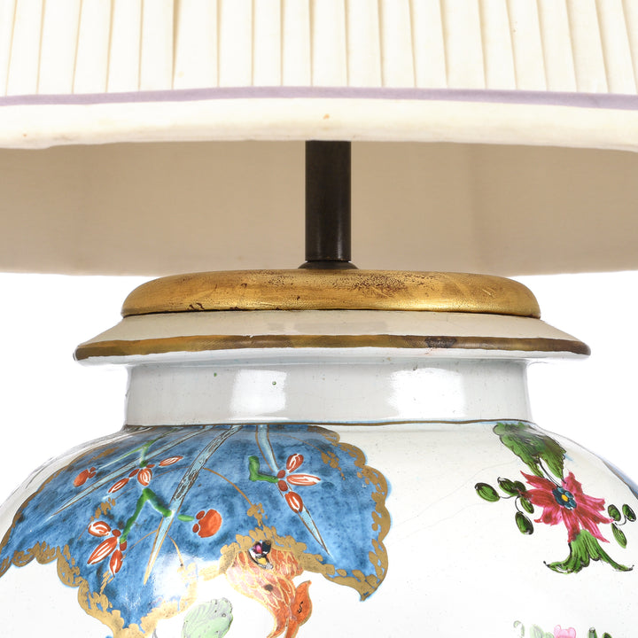 Vintage Temple Jar Lamp With Shade