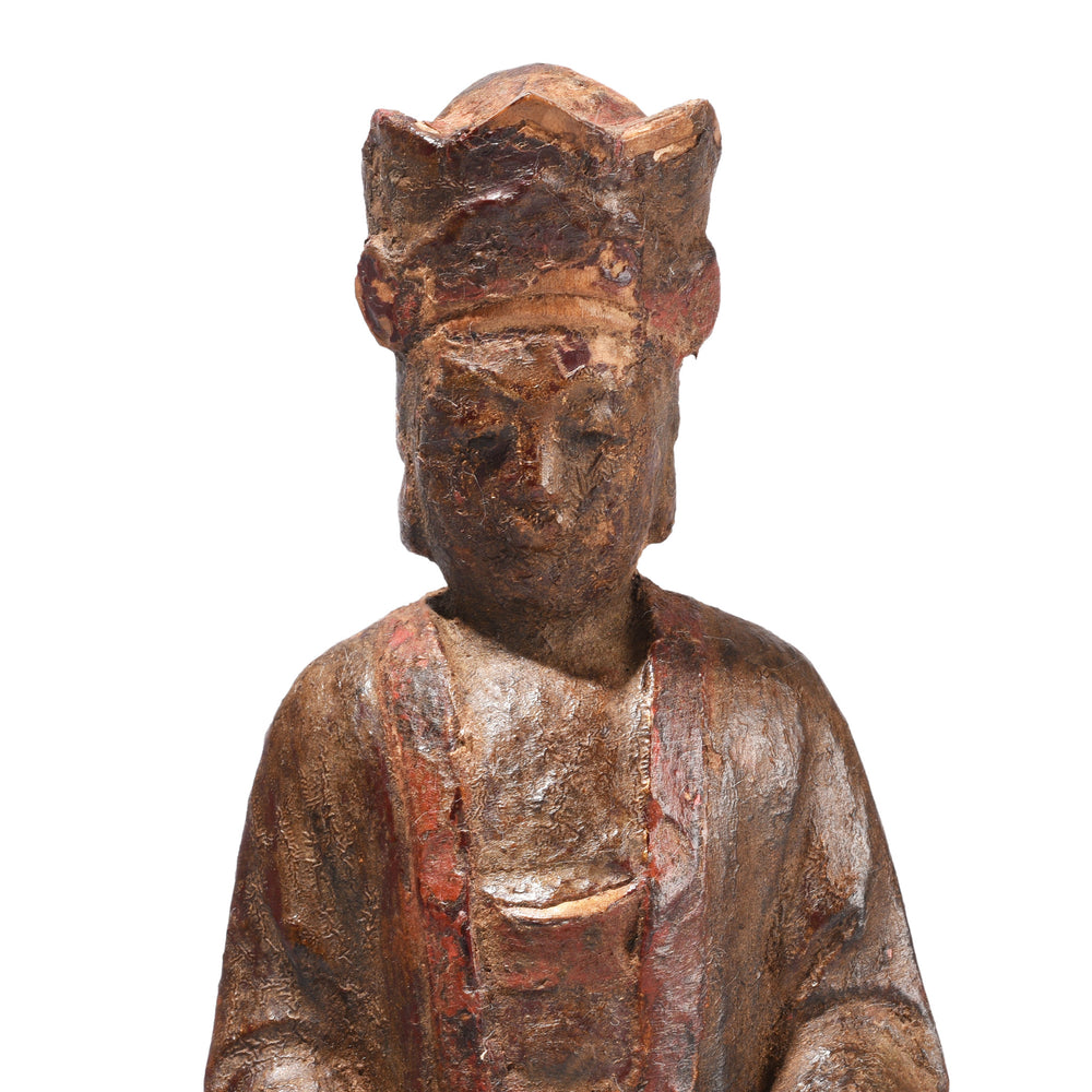 Face Detail From Antique Chinese Ancestor Figure | Indigo Antiques