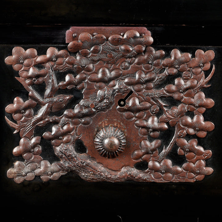 Ironwork Detail From Antique Japanese Black Lacquer Isho Dansu From Tsuruoka, Yamagata - Meiji Period | Indigo Antiques