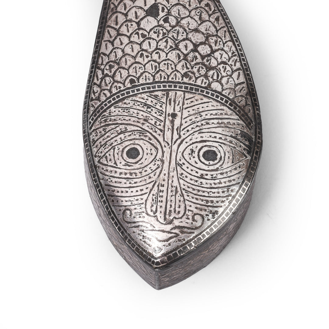 Bidri Work Mughal Fish Box From Lucknow | Indigo Antiques
