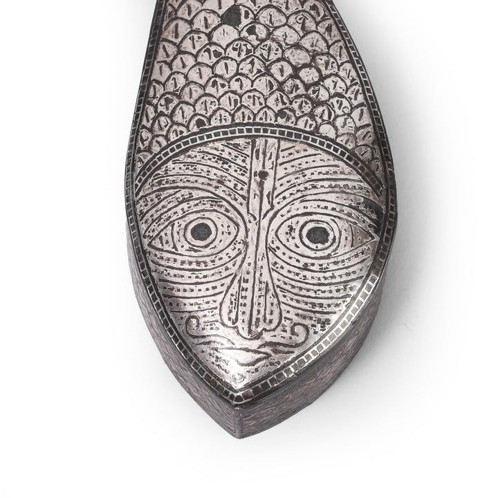 Bidri Work Mughal Fish Box From Lucknow | Indigo Antiques