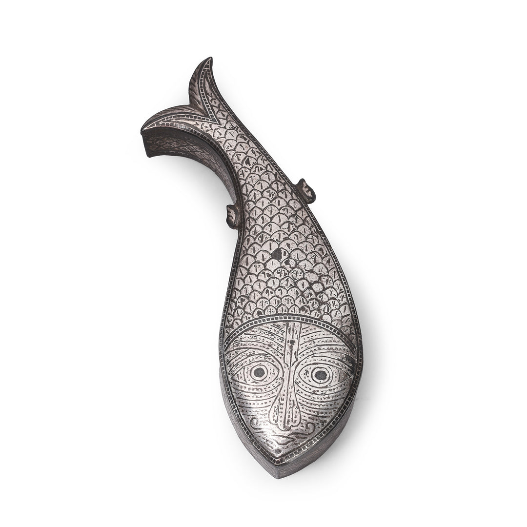 Bidri Work Mughal Fish Box From Lucknow | Indigo Antiques