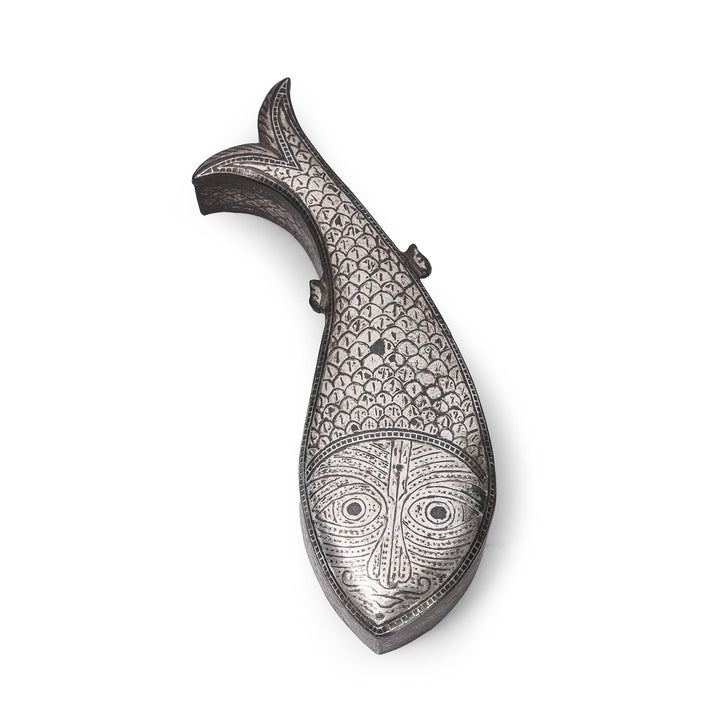 Bidri Work Mughal Fish Box From Lucknow | Indigo Antiques