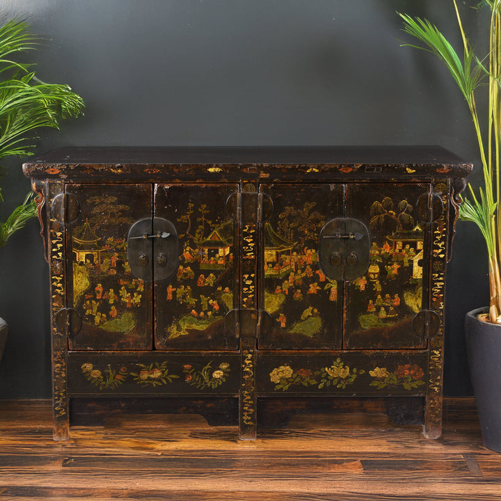 Antique Black Lacquer Sideboard From Shanxi | Indigo Antiques