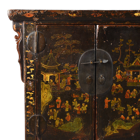 Black Lacquer Sideboard From Shanxi - Early 18th Century