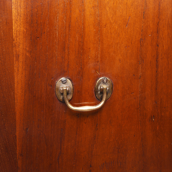 Handle Detail From Antique Anglo Indian Mahogany Military Campaign Chest Of Drawers - 19th Century | Indigo Antiques