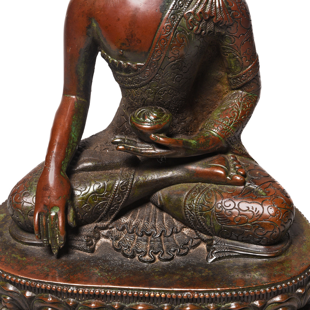 Detail From Bronze Buddha From Nepal - Ca 1980 | Indigo Antiques