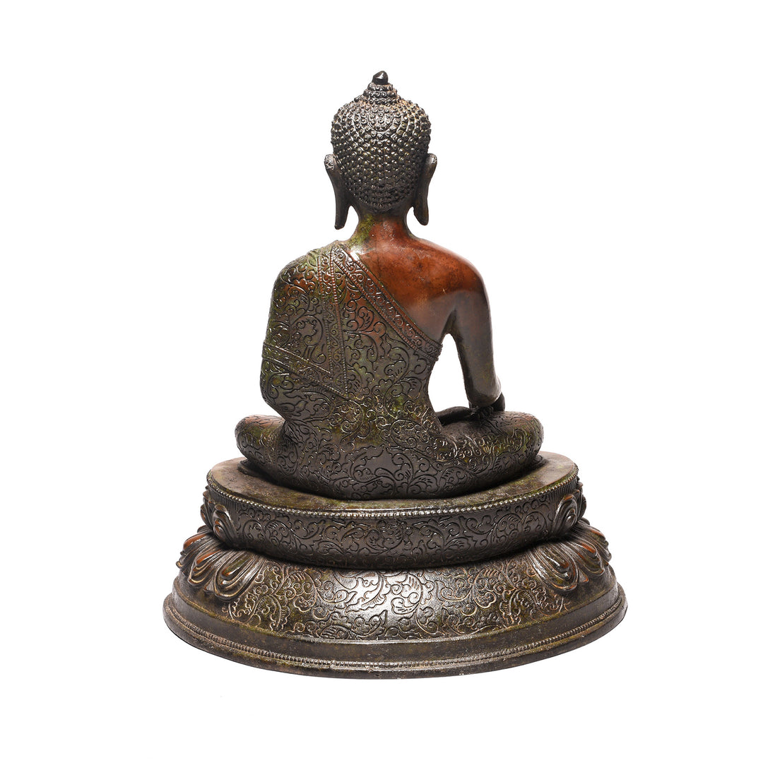Back Of Bronze Buddha From Nepal - Ca 1980 | Indigo Antiques