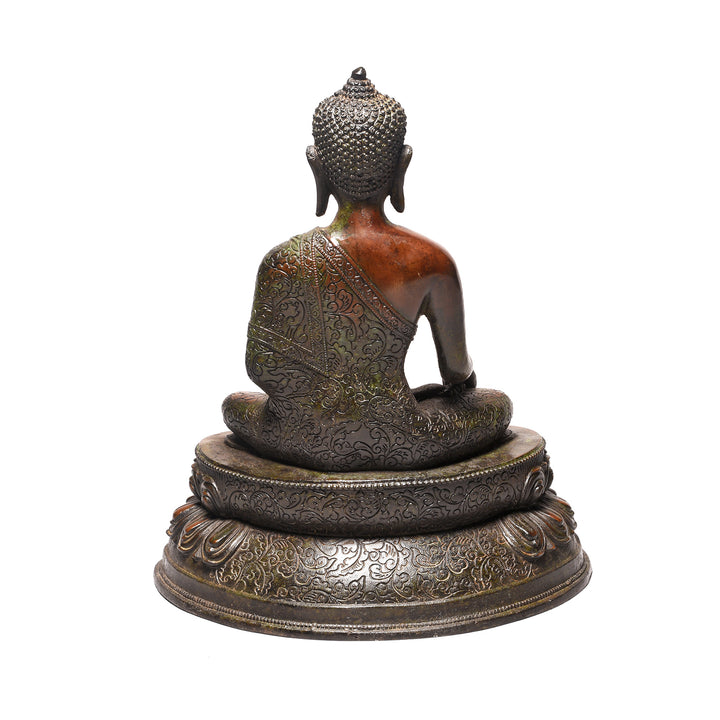 Back Of Bronze Buddha From Nepal - Ca 1980 | Indigo Antiques